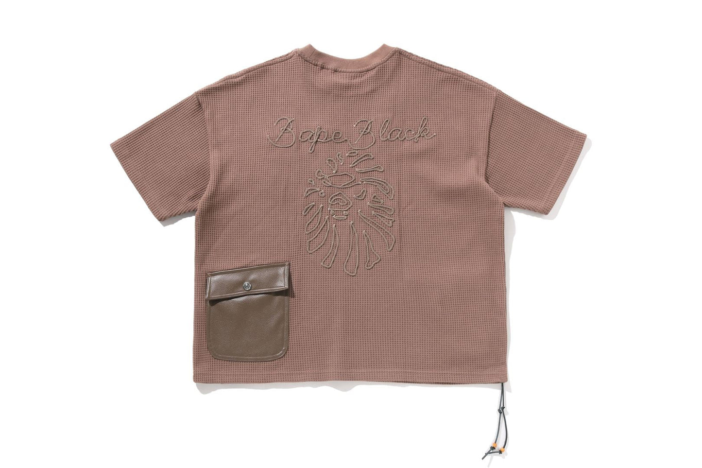 BAPE BLACK WAFFLE WORKER ROPESTITCH TEE