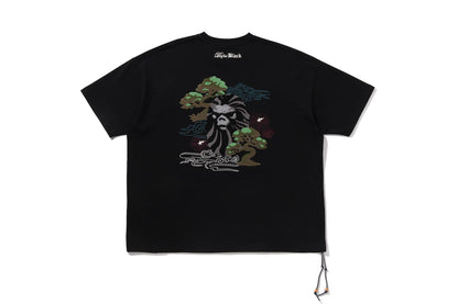 BAPE 黑色盆栽刺繡T恤