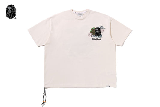 BAPE 黑色盆栽刺繡T恤