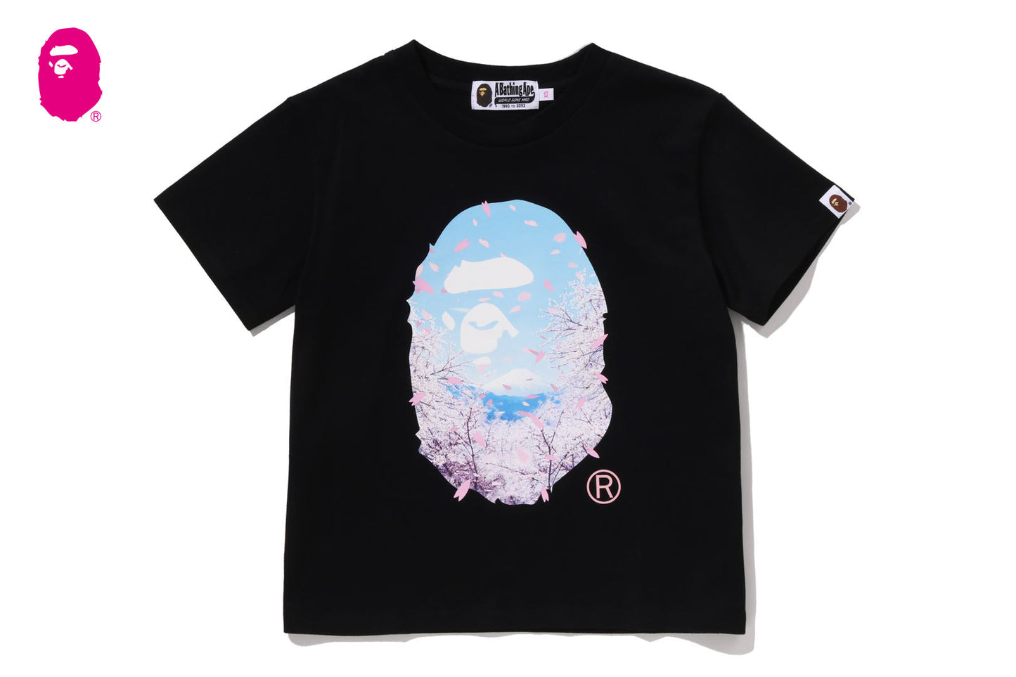 BAPE 櫻花照片猿頭迷你T恤