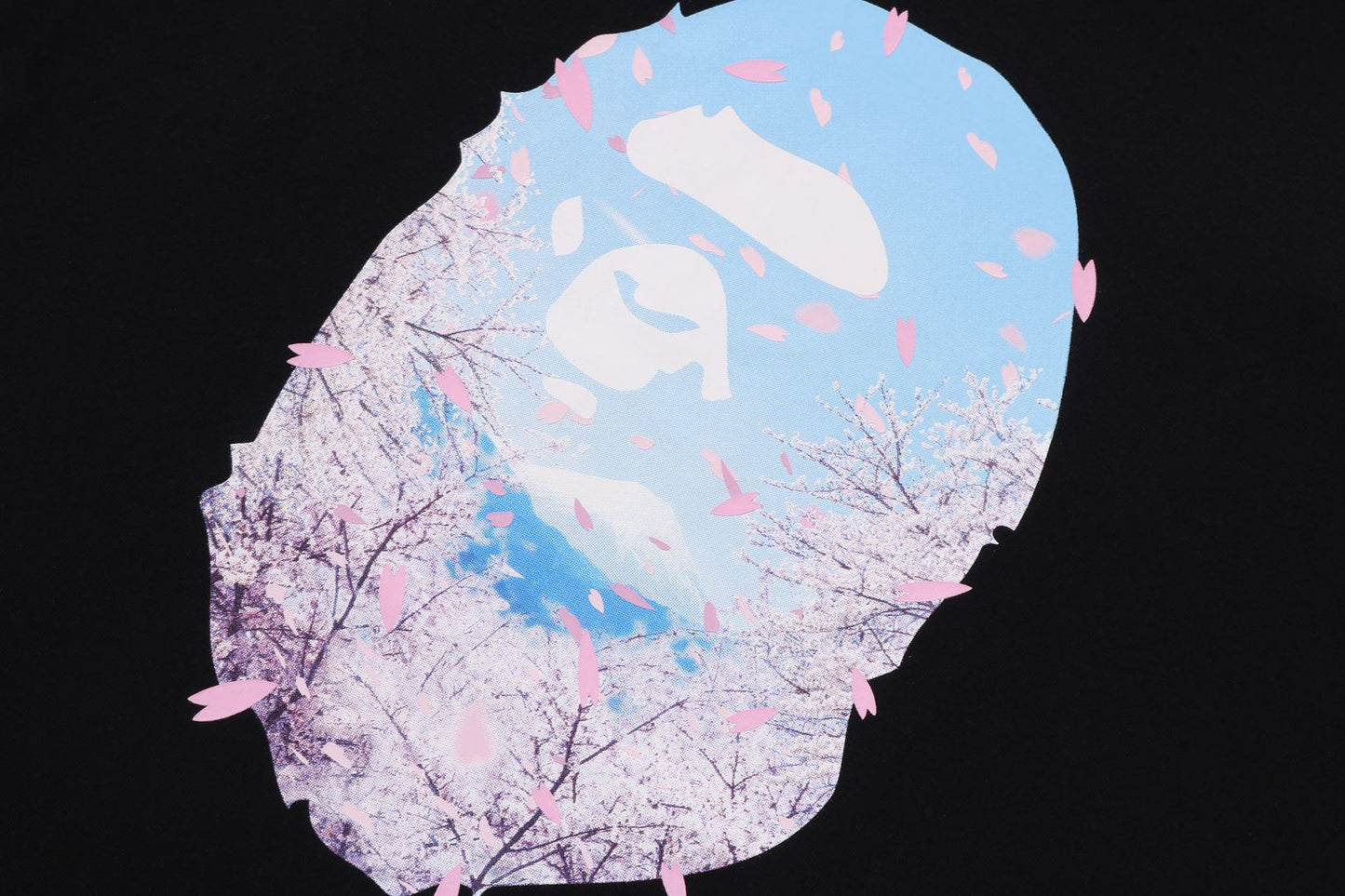 BAPE 櫻花照片猿頭迷你T恤