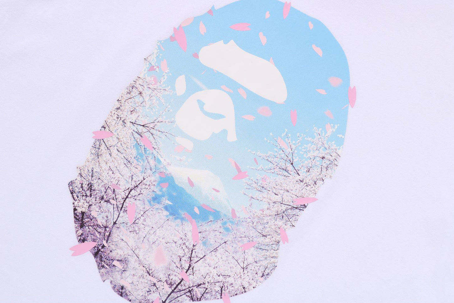 BAPE 櫻花照片猿頭迷你T恤