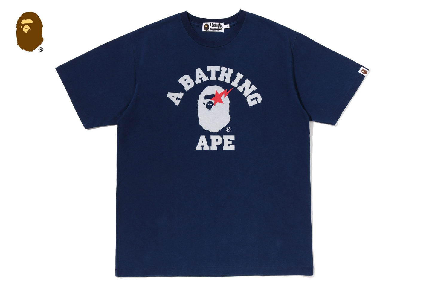 BAPE 大學藍色T恤