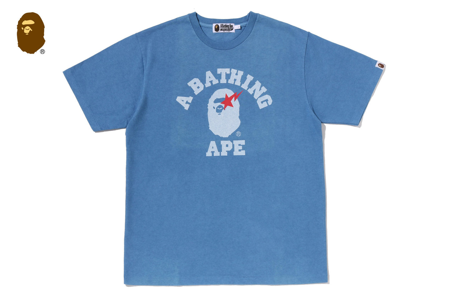 BAPE 大學藍色T恤