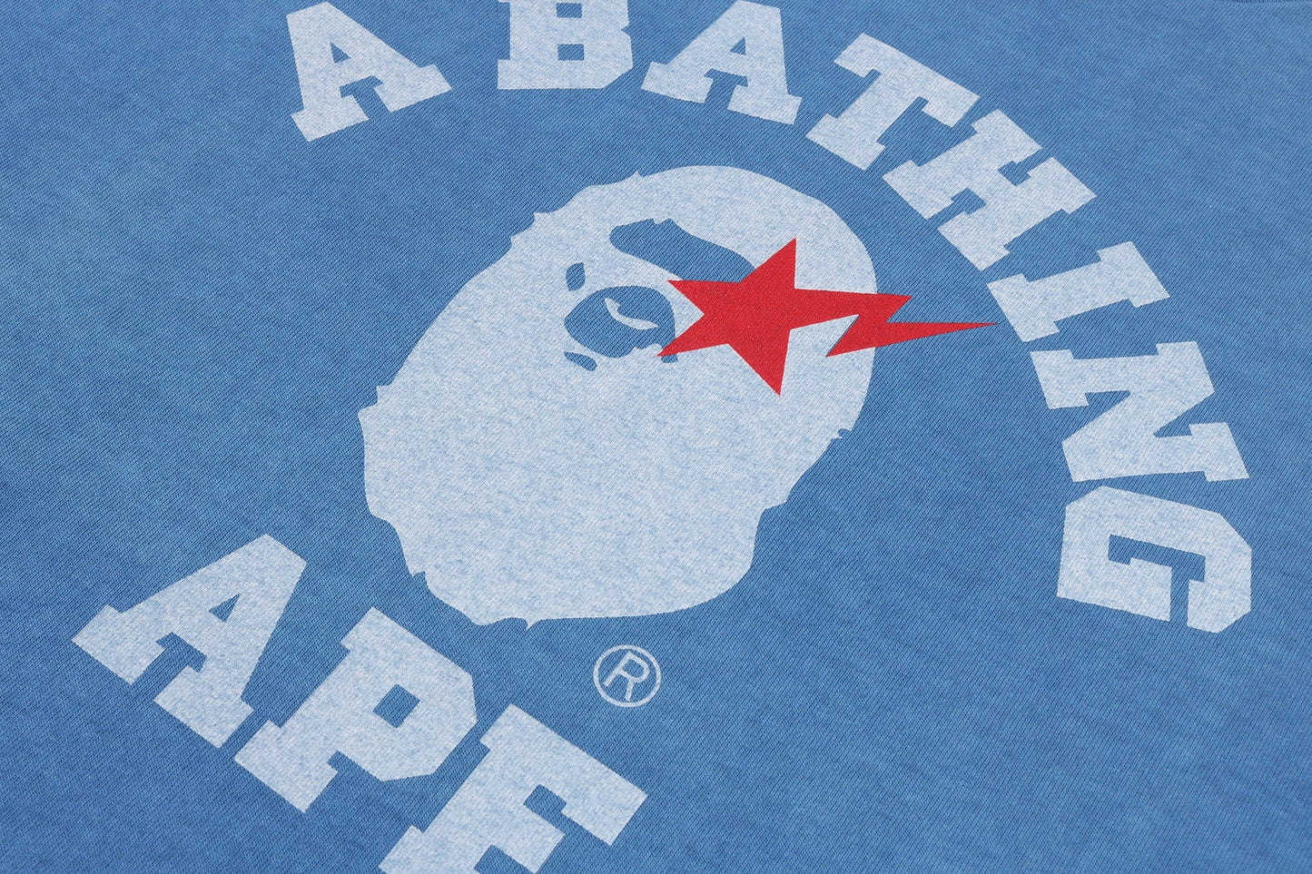 BAPE 大學藍色T恤