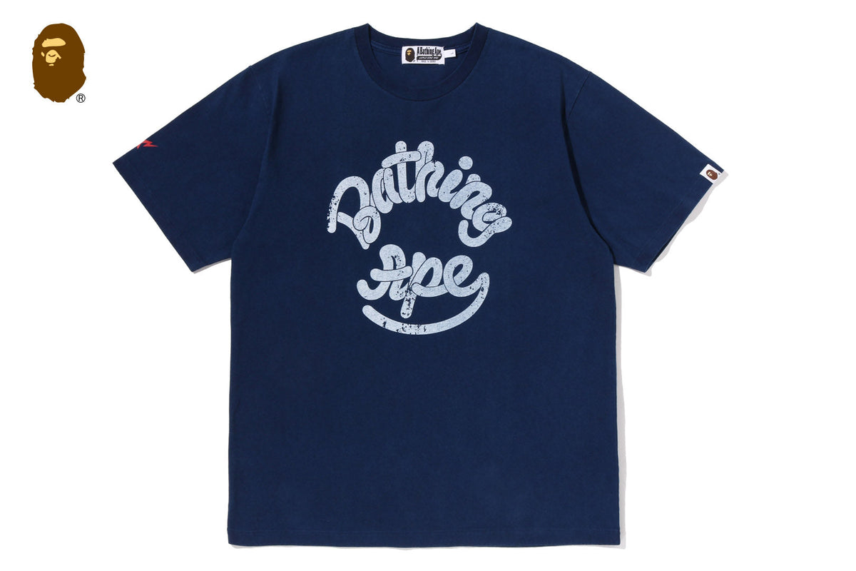 BAPE LOGO INDIGO TEE