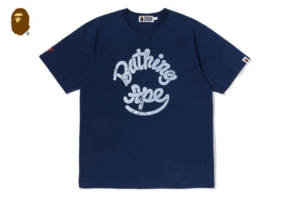 BAPE LOGO INDIGO TEE