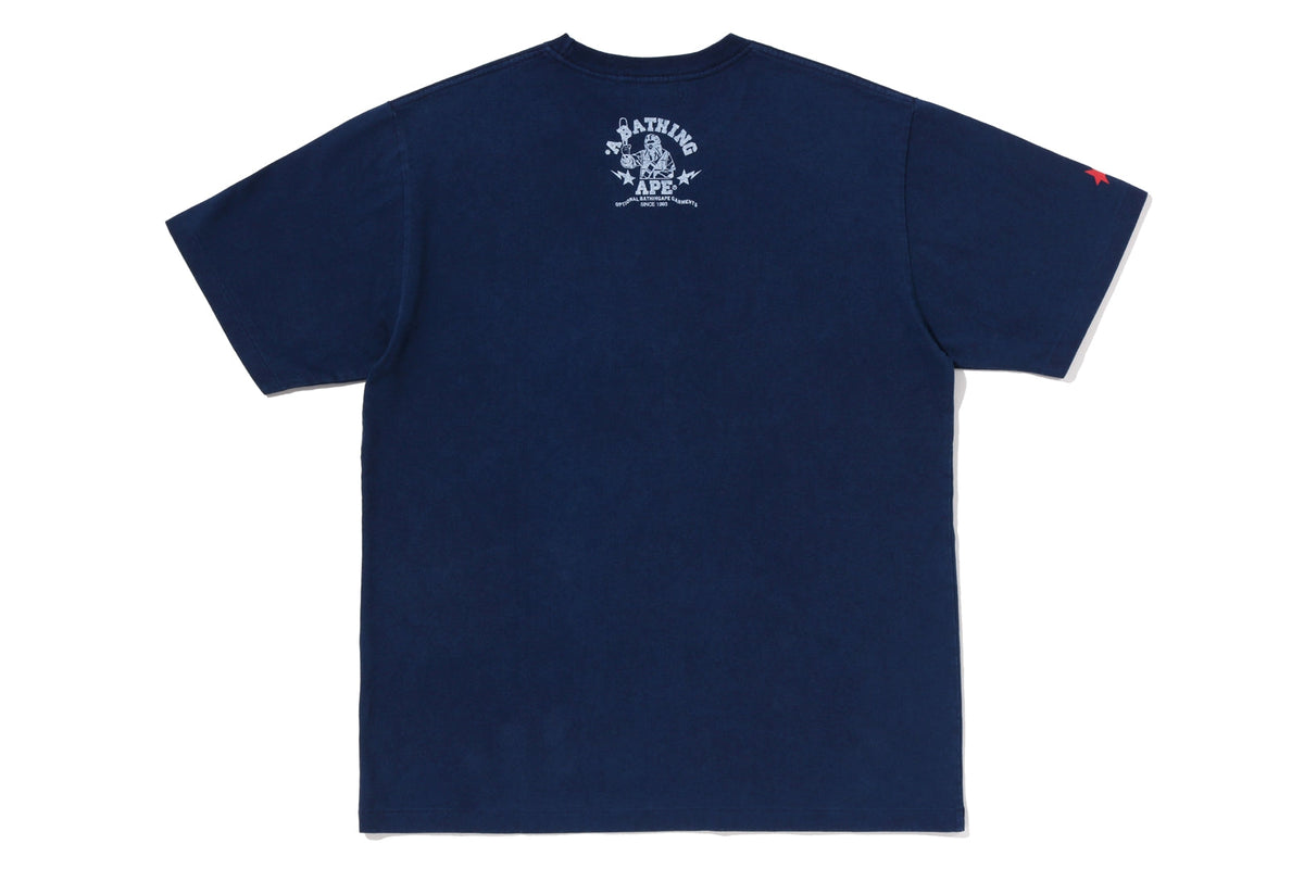 BAPE LOGO INDIGO TEE