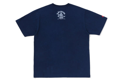 BAPE LOGO INDIGO TEE