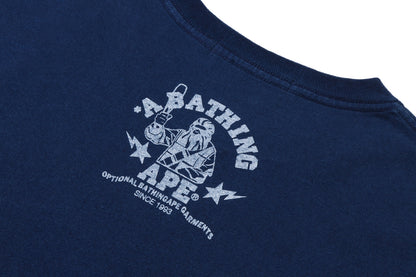 BAPE LOGO INDIGO TEE