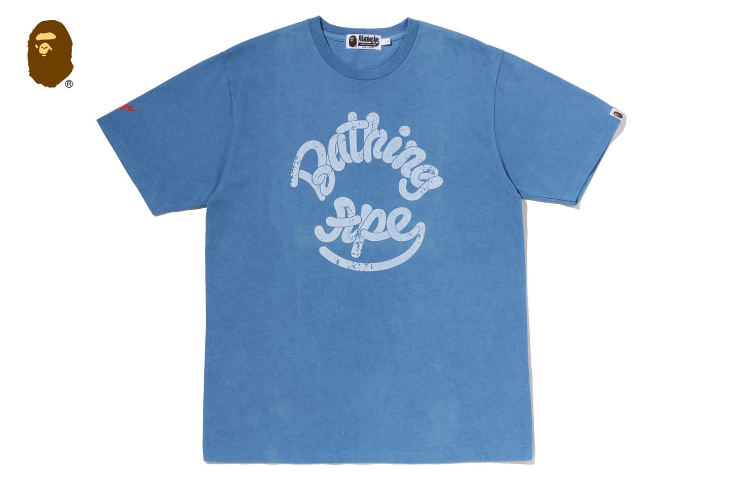 BAPE LOGO INDIGO TEE