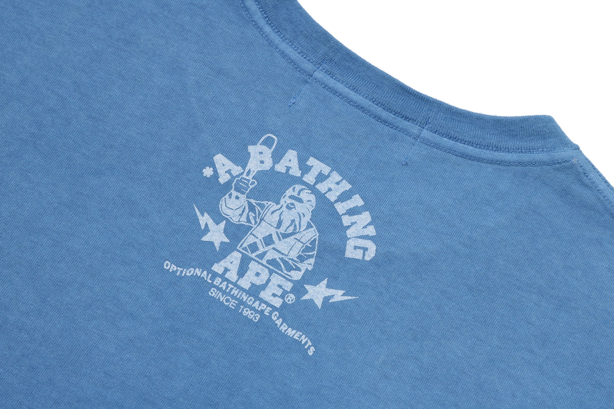 BAPE LOGO INDIGO TEE