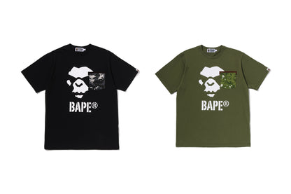 BAPE MULTI PIXEL CAMO MAD APE FACE 口袋T恤