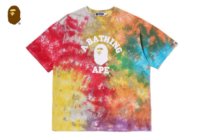 BAPE TIE DYE COLLEGE RELAXED FIT TEE