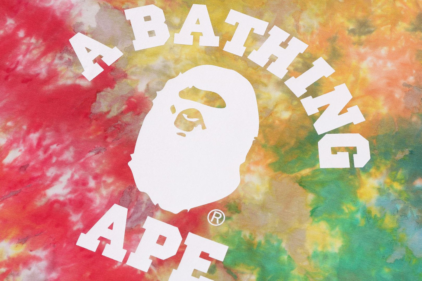 BAPE TIE DYE COLLEGE RELAXED FIT TEE