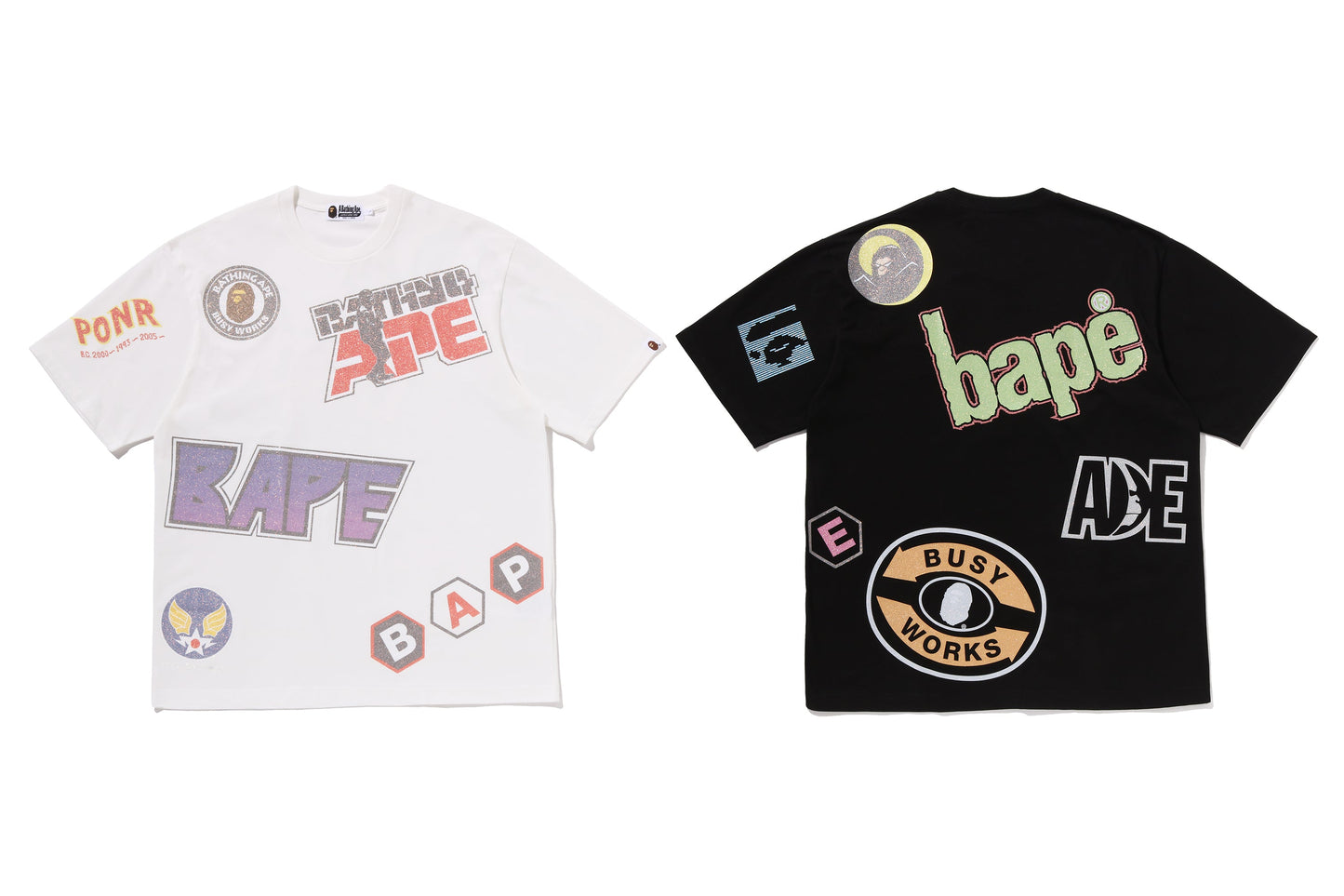 BAPE MULTI ARCHIVE MOTIF RELAXED FIT TEE
