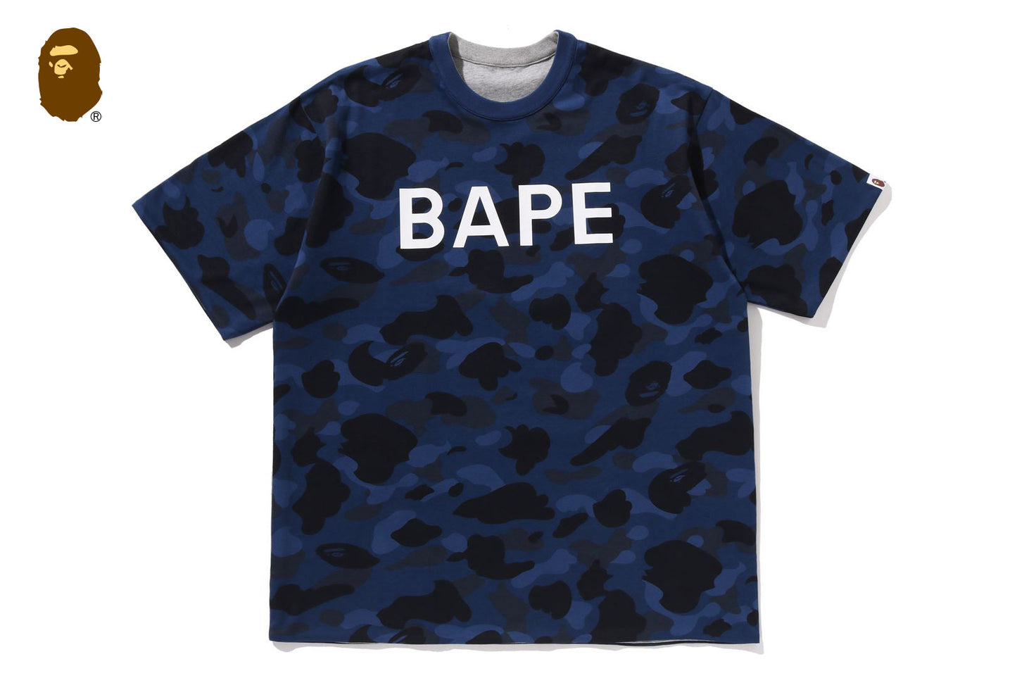 BAPE 彩色迷彩可翻轉短袖T恤