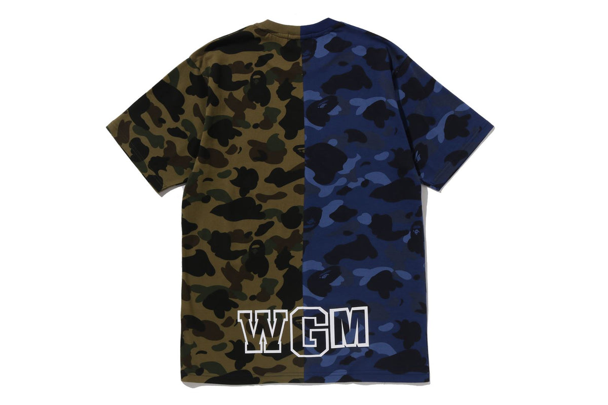 BAPE SPLIT CAMO SHARK TEE