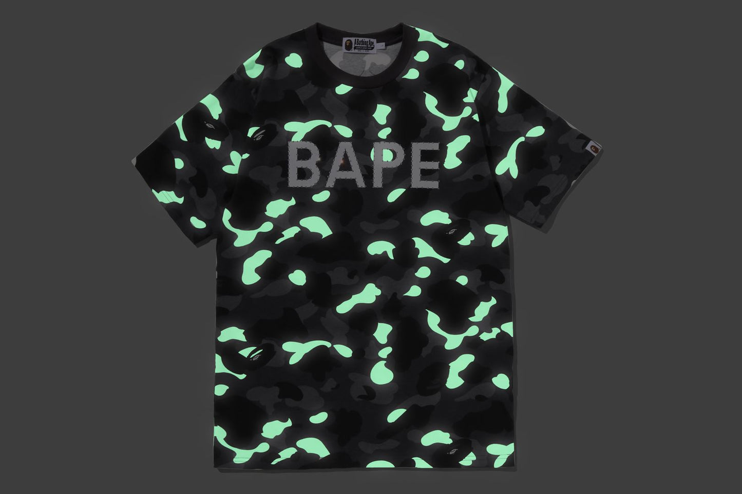 BAPE CITY CAMO RHINESTONE BAPE LOGO TEE