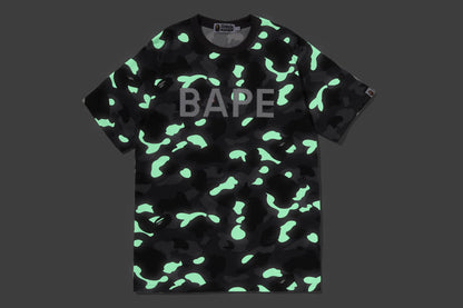 BAPE CITY CAMO RHINESTONE BAPE LOGO TEE