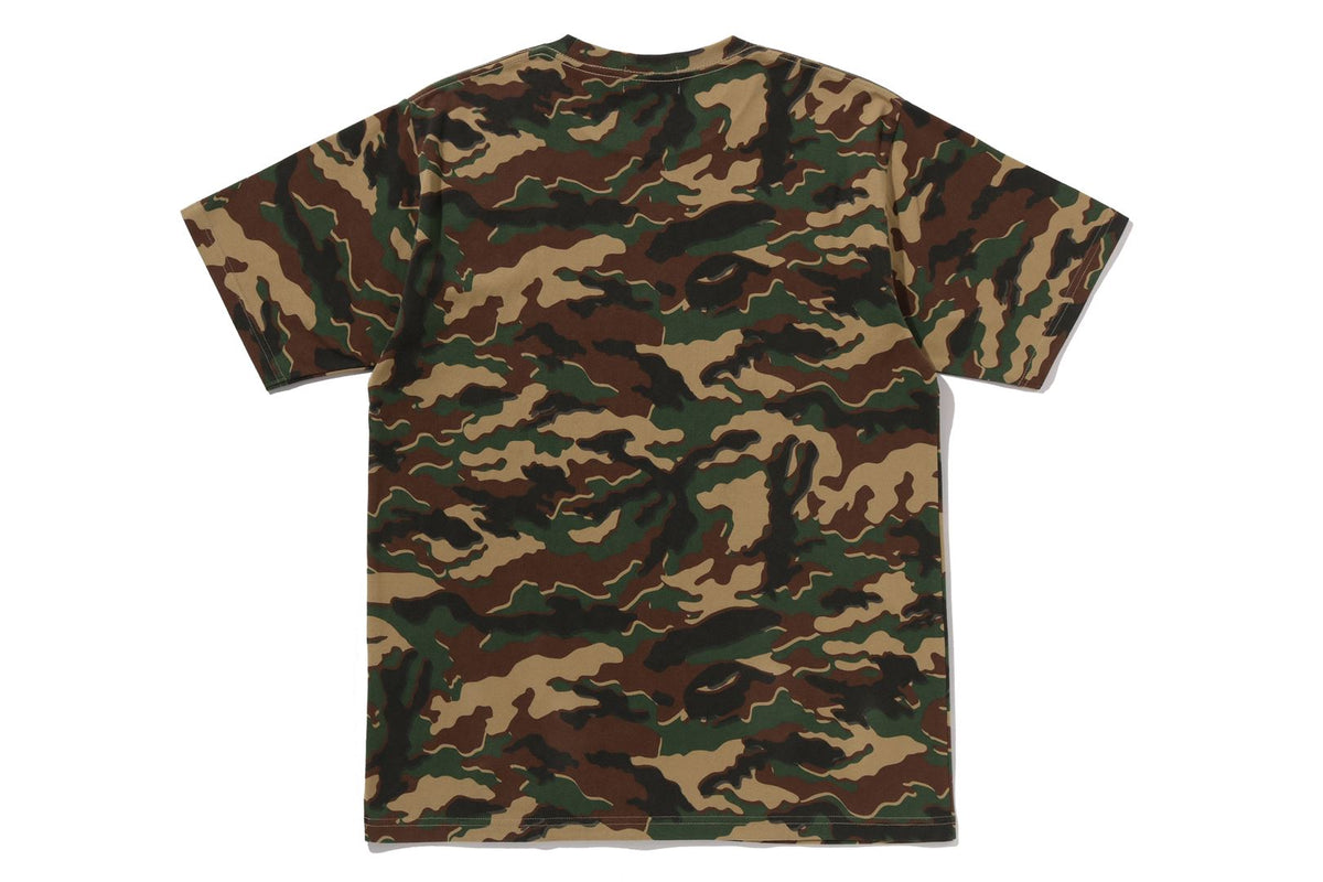 BAPE GLITCH WOODLAND CAMO APE FACE TEE