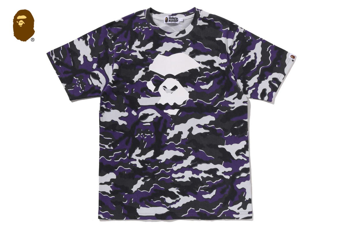 BAPE GLITCH WOODLAND CAMO APE FACE TEE
