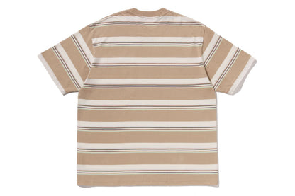 BAPE STRIPE ONE POINT RELAXED FIT POCKET TEE