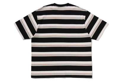 BAPE STRIPE ONE POINT RELAXED FIT POCKET TEE