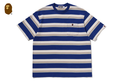 BAPE STRIPE ONE POINT RELAXED FIT POCKET TEE