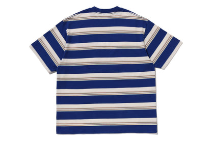 BAPE STRIPE ONE POINT RELAXED FIT POCKET TEE
