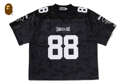 BAPE SOLID CAMO MULTI LOGO 寬鬆版足球球衣T恤
