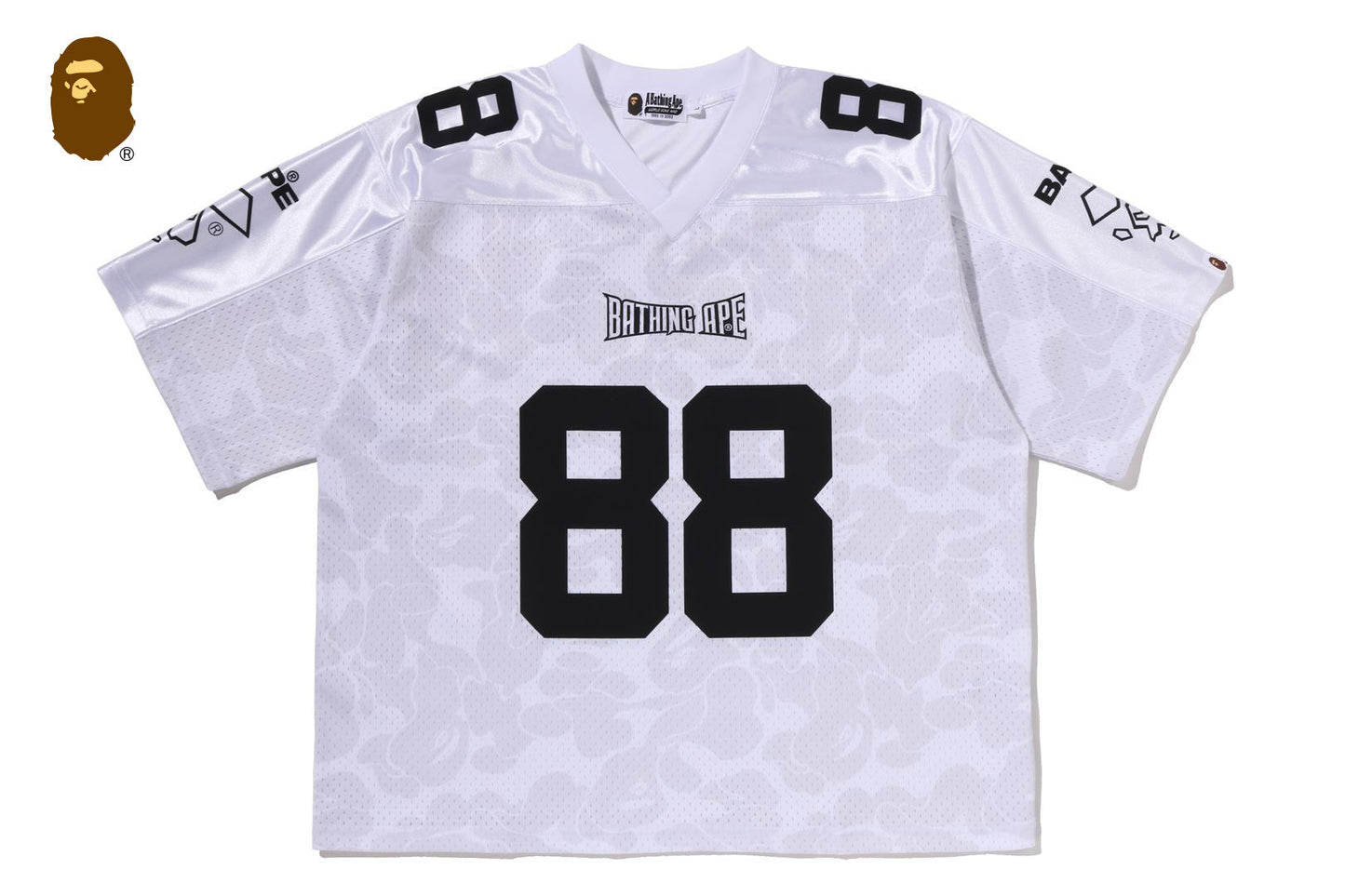 BAPE SOLID CAMO MULTI LOGO 寬鬆版足球球衣T恤