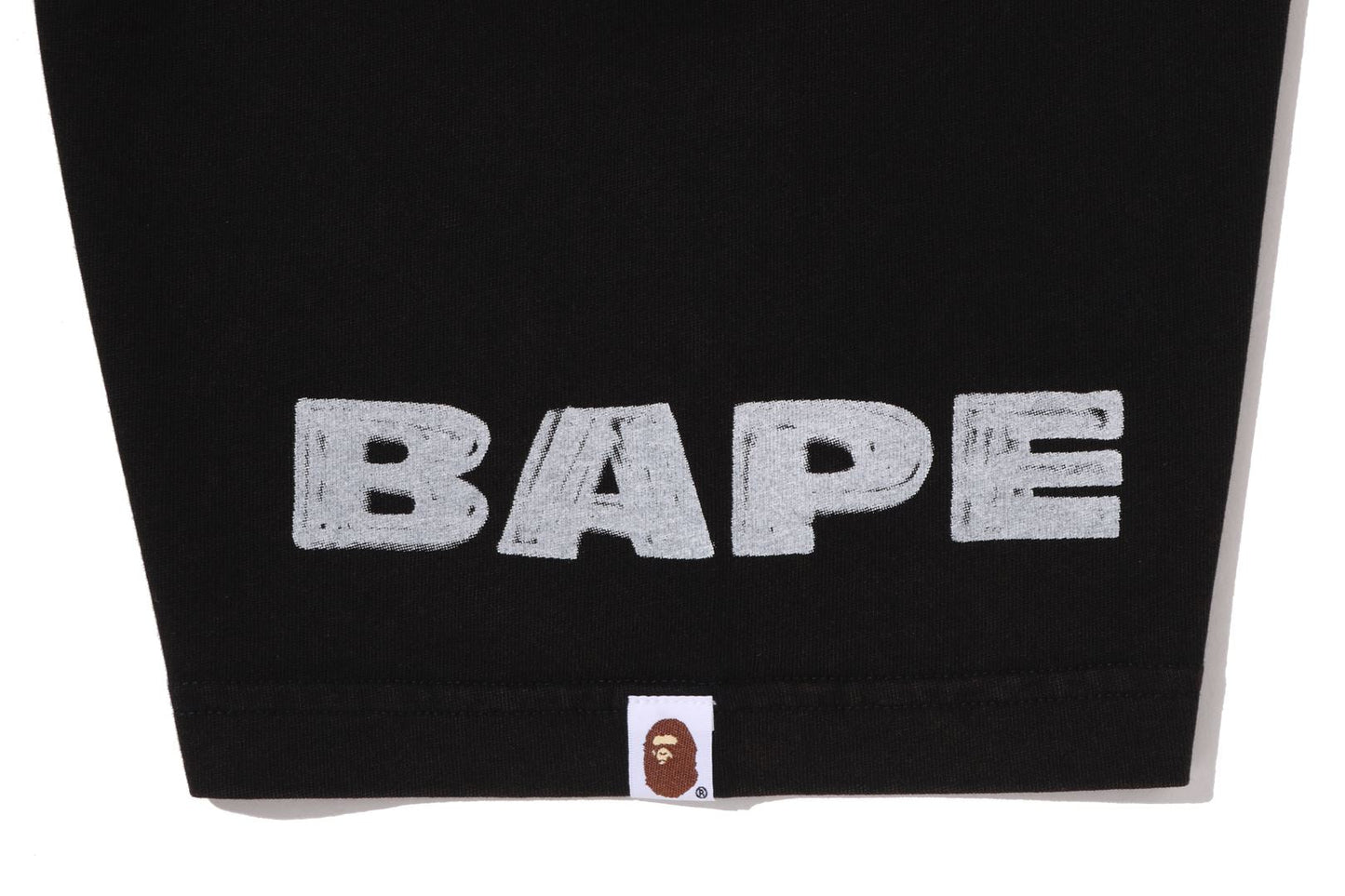 BAPE HEAVY WASH HAND DRAW FOOTBALL MULTI LOGO RELAXED FIT TEE