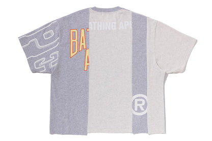 BAPE UPYCLED MULTI LOGO CROPPED FIT TEE