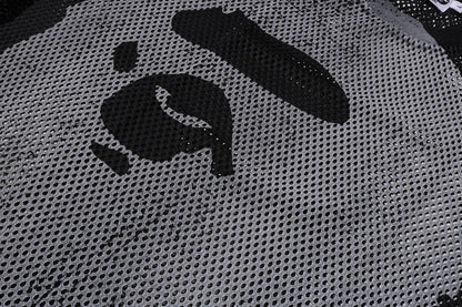 BAPE WATER PRINT APE HEAD MESH RELAXED FIT TEE