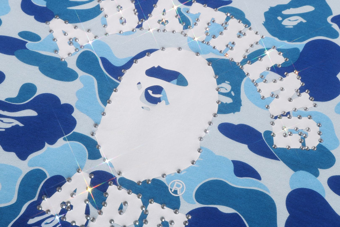 BAPE ABC CAMO CRYSTAL STONE OVERSIZED TEE
