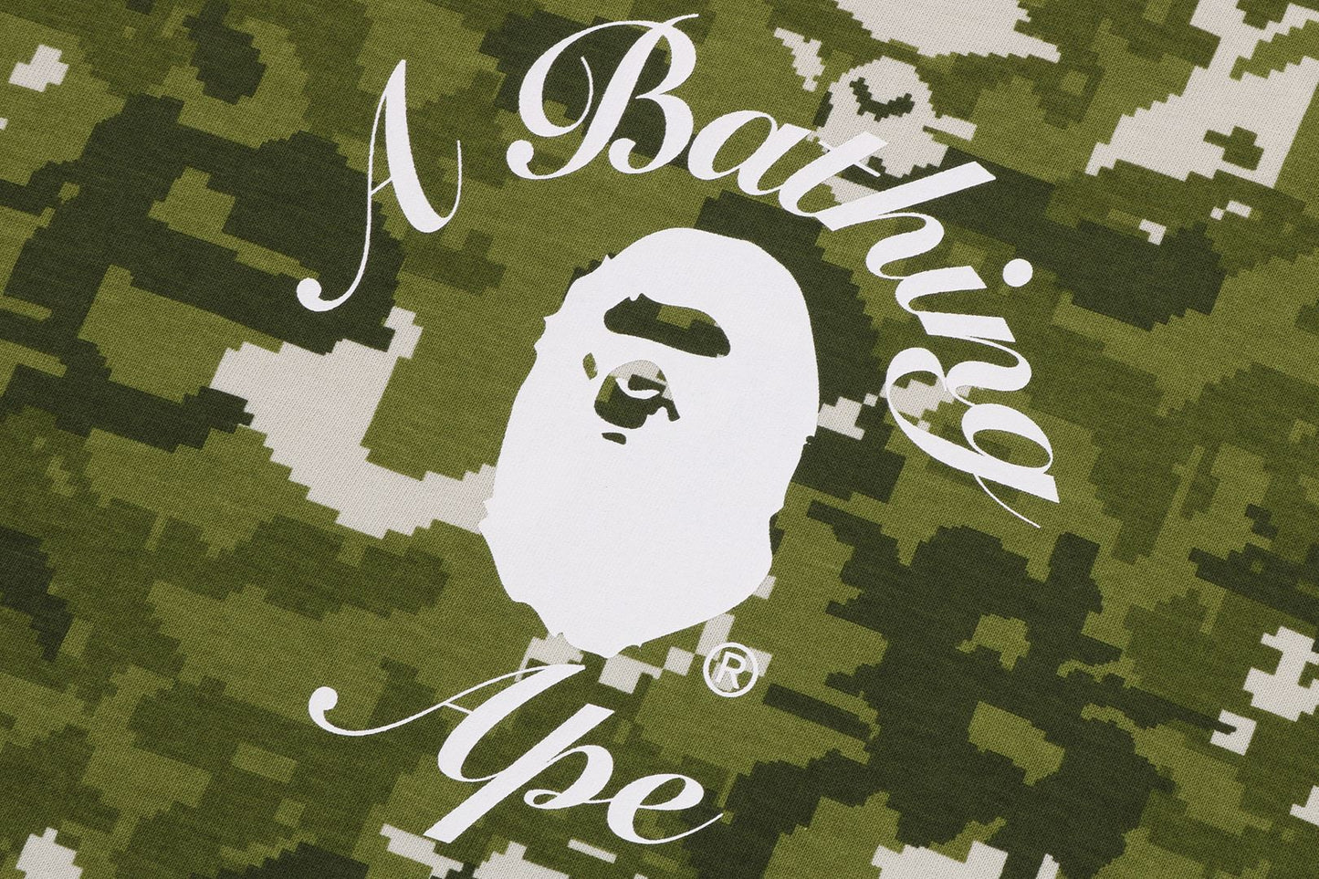 BAPE MULTI PIXEL CAMO COLLEGE MINI TEE