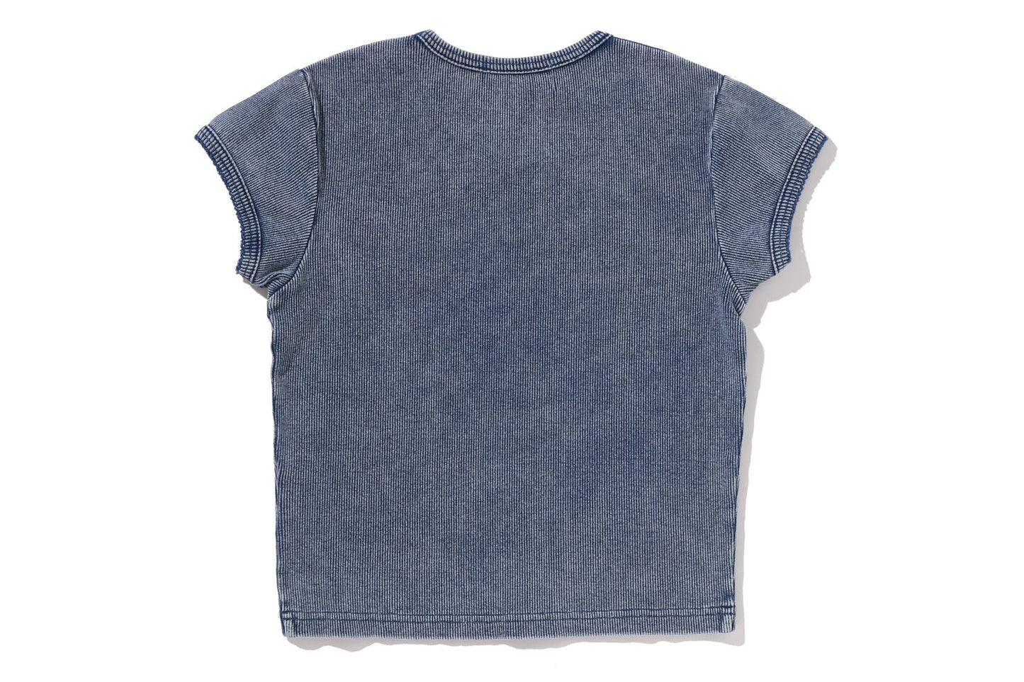 BAPE APE HEAD ONE POINT INDIGO CROPPED TEE