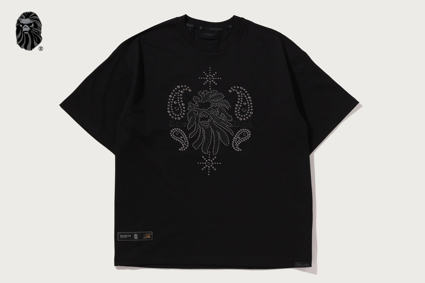 BAPE BAPE BLACK STUDDED BAPE TEE