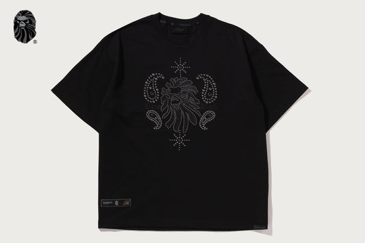 BAPE BAPE BLACK STUDDED BAPE TEE