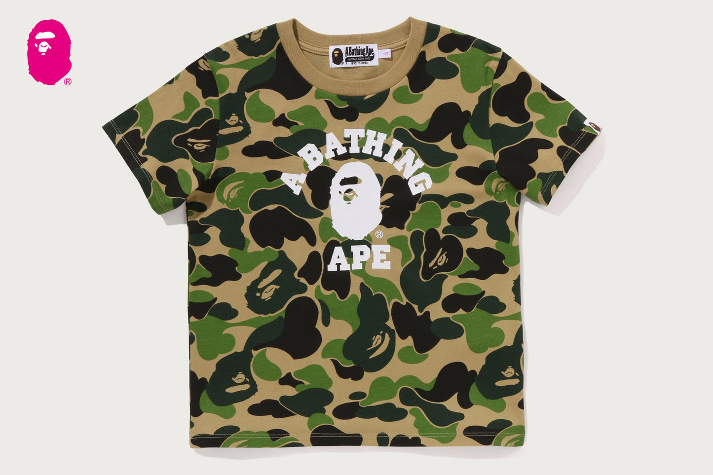BAPE ABC CAMO COLLEGE MINI TEE