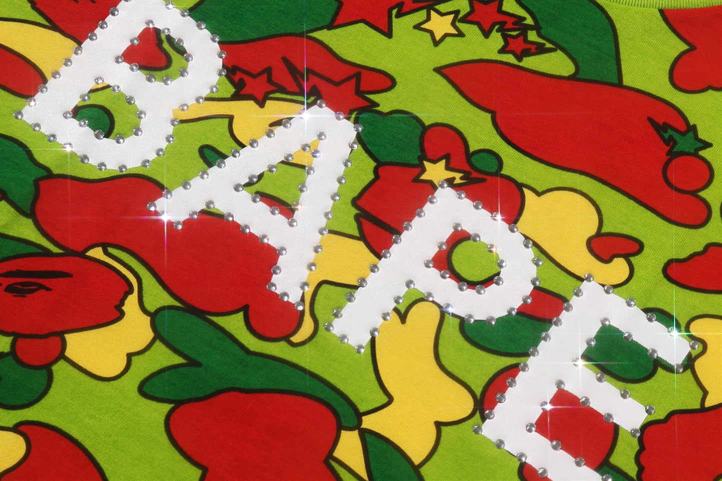 BAPE STA CAMO 水鑽 BAPE LOGO 短袖T恤