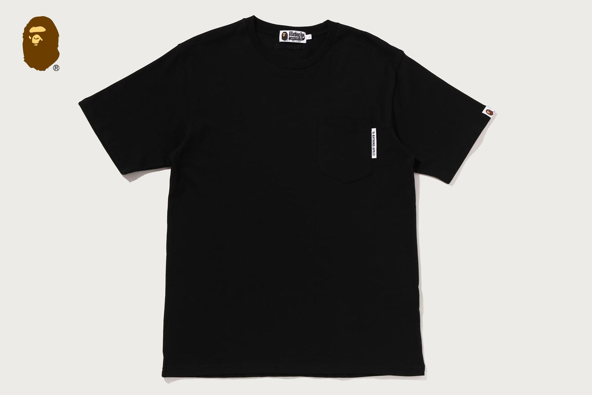 BAPE LINE CAMO FLAG LABEL POCKET TEE