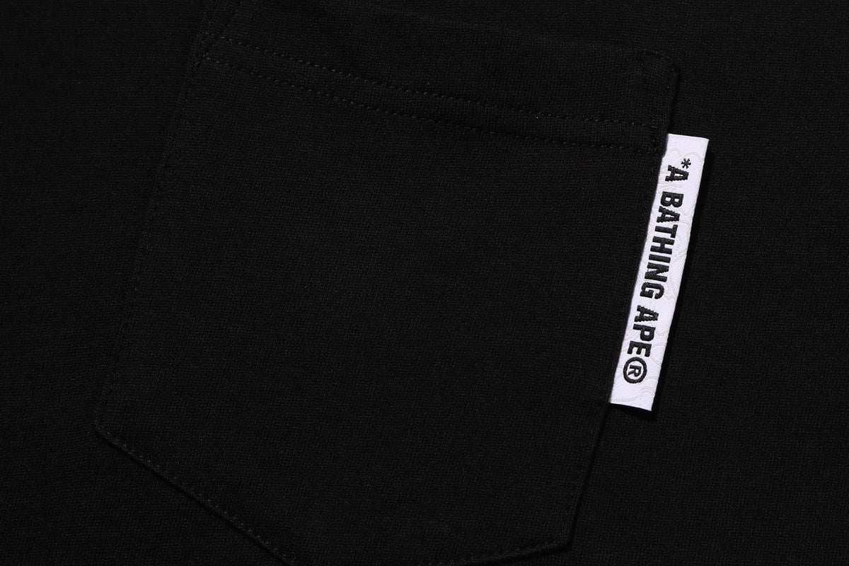 BAPE LINE CAMO FLAG LABEL POCKET TEE