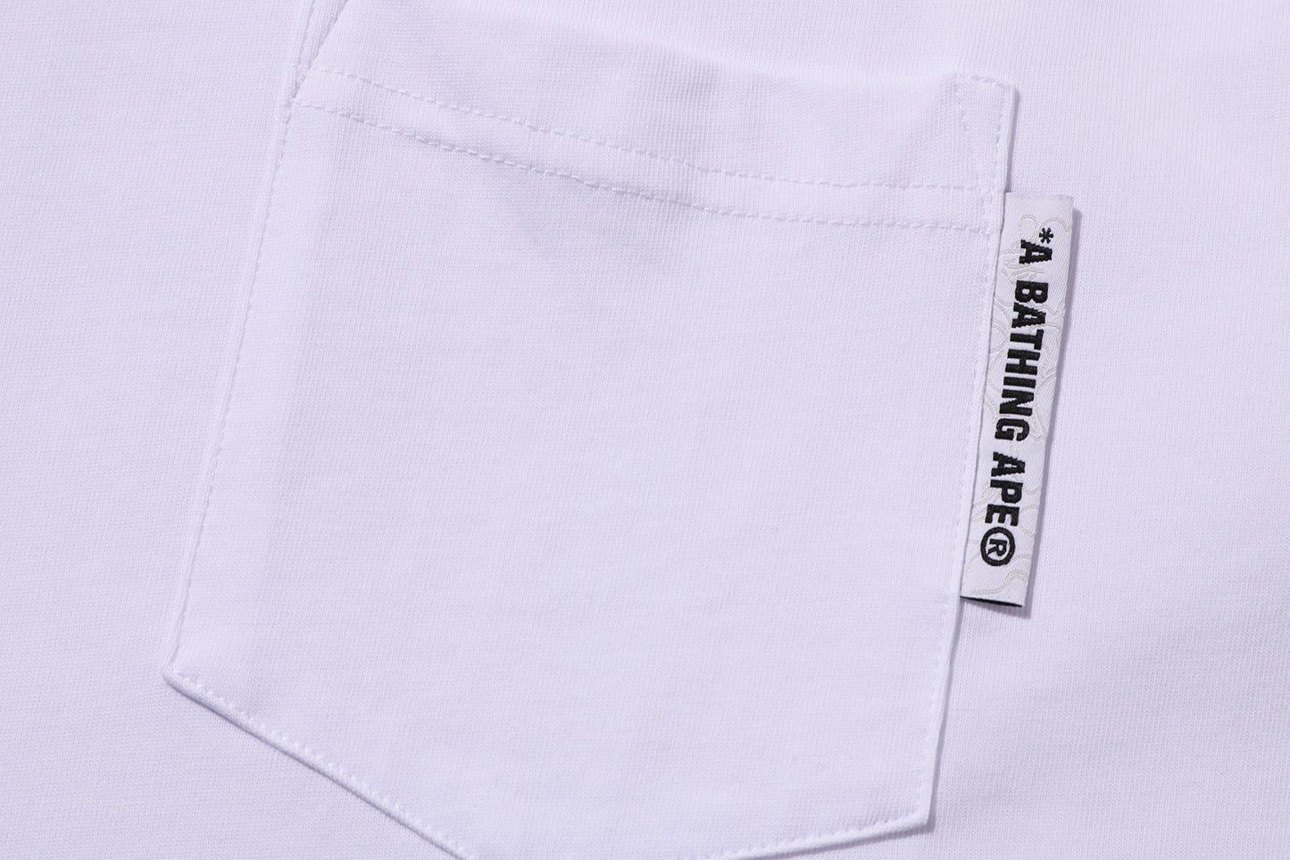 BAPE LINE CAMO FLAG LABEL POCKET TEE