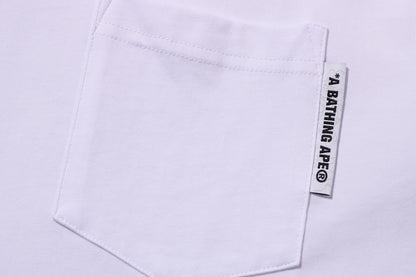 BAPE LINE CAMO FLAG LABEL POCKET TEE