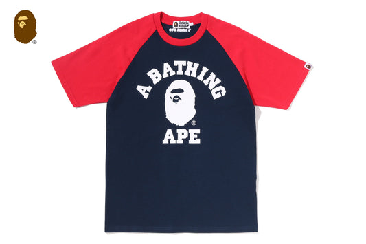 BAPE COLLEGE RAGLAN SHRUNK FIT TEE