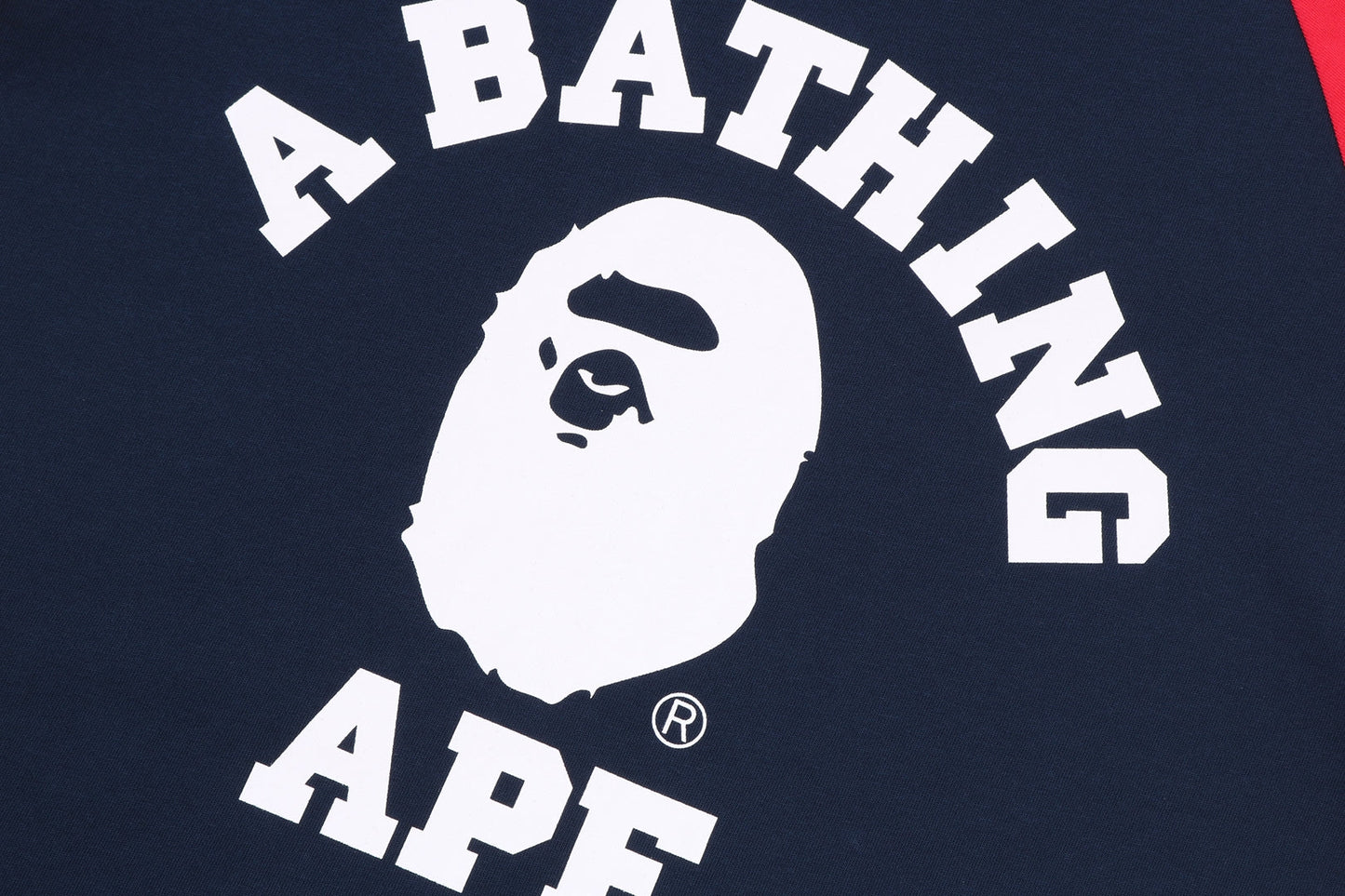BAPE COLLEGE RAGLAN SHRUNK FIT TEE