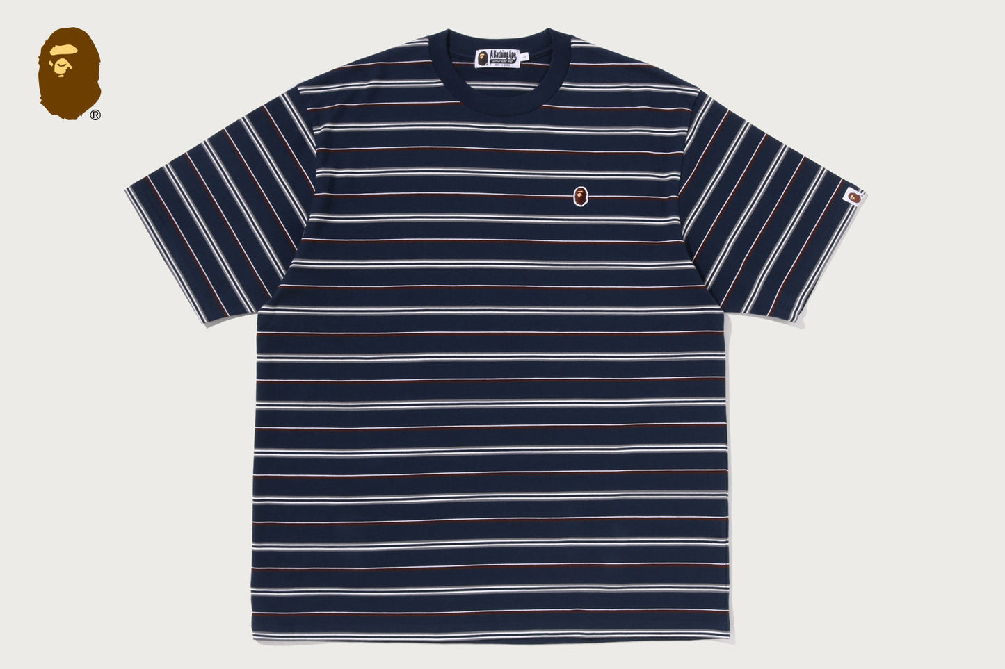 BAPE ONE POINT STRIPE RELAXED FIT TEE