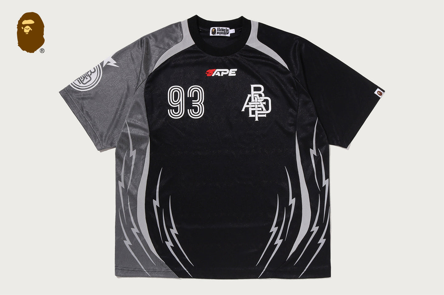 BAPE APA FRAME PATTERN MULTI LOGO RELAXED FIT 足球球衣